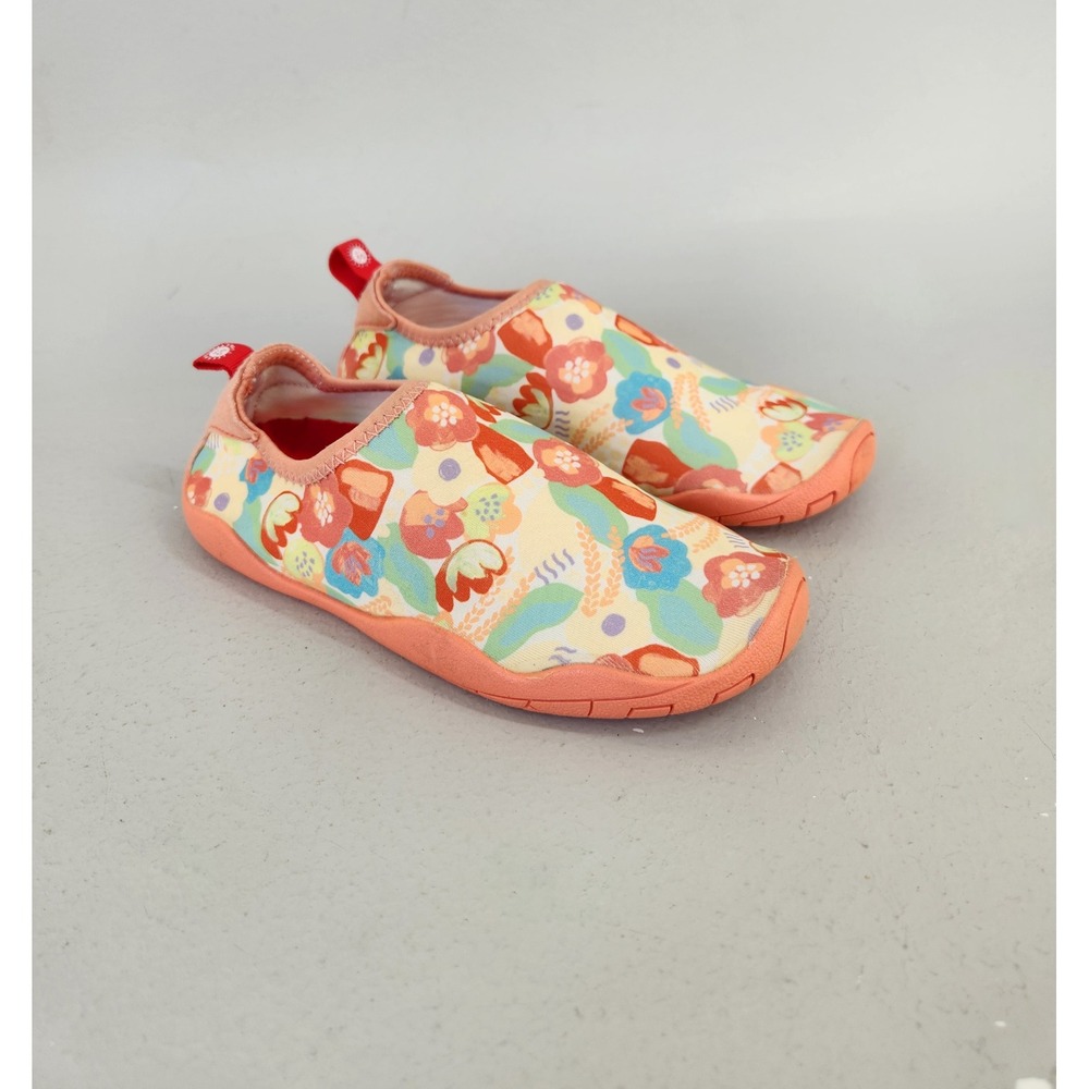 Reima Water Shoes Kids Size 13 Orange Floral Excellent UV 50+ Protection Beach